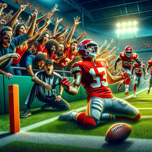 Kansas City Chiefs Score Thrilling Touchdown on Lush Football Field