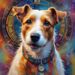 Whimsical Jack Russell Terrier Art - Time & Space