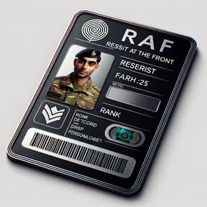 RAF Reservist RFID Identification Card - South Asian Male Reservist