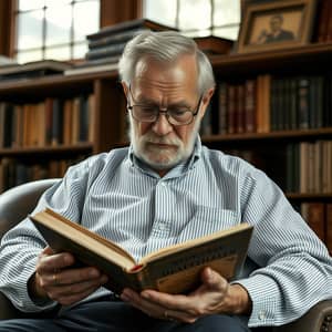 Wise Reads: Older Man Enjoys Great Books