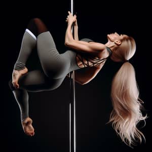 Blonde Poledancer: Strength & Flexibility Unleashed