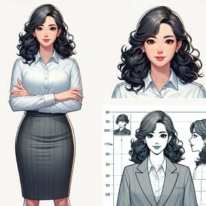 Professional Secretary Portrait | 29-Year-Old Woman, 170cm, 120 lbs