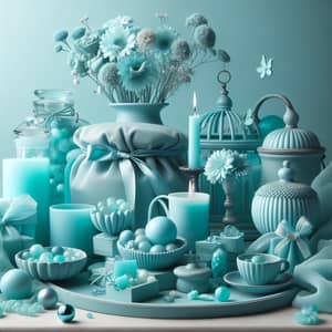 Tiffany Blue Still Life Composition