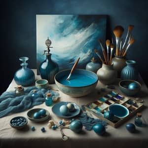 Rich Sea Blue Still Life Image