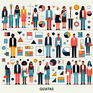 Diverse Quotas Representation | Geometric Shapes & People