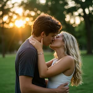 Romantic Couple Kissing Moments