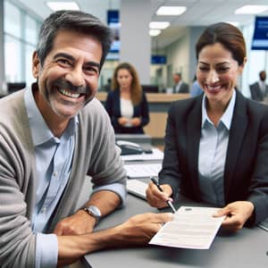 Grandfather Receives Credit Approval at the Bank