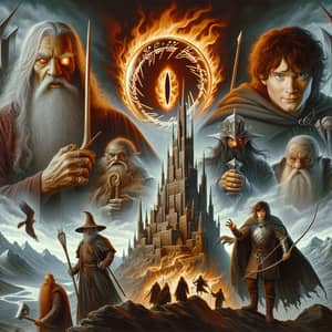 Epic Fantasy Tale: The Lord of the Rings Poster Art