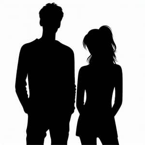 Silhouette Male and Female Bodies