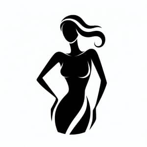 Elegant Nude Female Body Silhouette Art