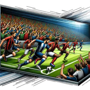 Dynamic Football Match Illustration | 90-Minute Action