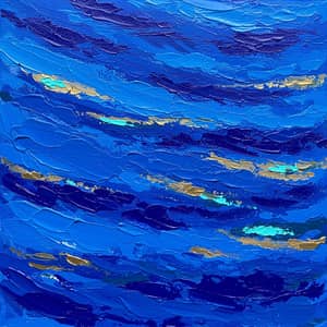 Starry Night Sky Acrylic Art - Watercolor Effects