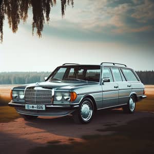 Classic Mercedes W124 Wagon in Scenic Setting