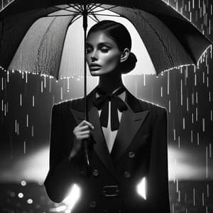 Sensual Black and White Portrait: Helmut Newton Inspired Fashion Photography