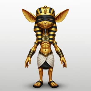 Stylized Ancient Egyptian Deity Illustration