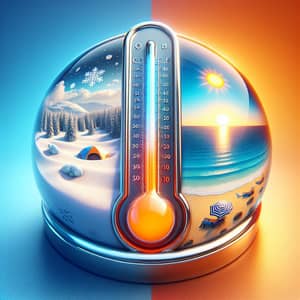 Temperature Measuring Thermometer - Celsius & Fahrenheit Display