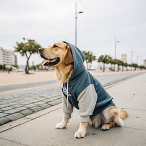 Cool Dog in a Hoodie - Stylish Pet Apparel