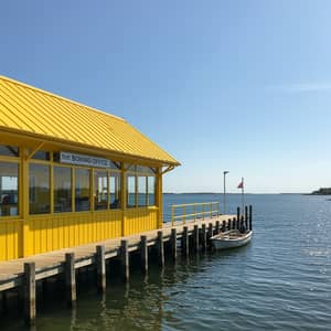 The Booking Office - Waterfront Yellow Building