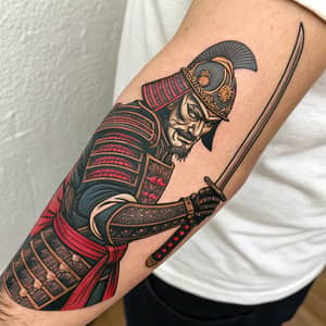 Unique Samurai Tattoo Designs for Forearm