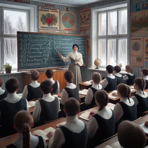 Traditional School Lesson in Russia