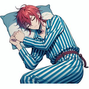 Anime Style Sleeping Male Prisoner Art