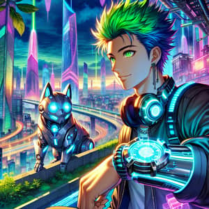 Surreal Anime Scene in Vibrant City | Fantasy Art