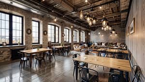 Stunning Industrial-Themed Coworking Space