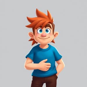 Character Sprite with Blue T-Shirt