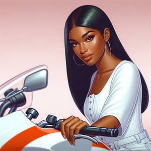 Aaliyah's Iconic Look on a Super Bike