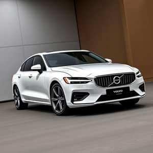 2020 White Volvo V60 D4 Engine Wallpaper