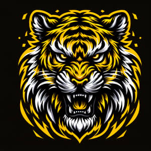 Yellow Jersey Angry Tiger Design - Bold & Vivid