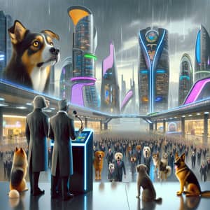 Futuristic City Where Dogs Rule | Digital Painting