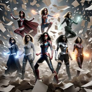 Diverse Female Superheroes in Dynamic Poses | Heroine Alliance