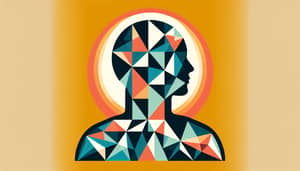 Abstract Person Art: Geometric Silhouettes & Vivid Colors