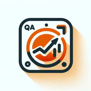 Simple QA Metrics Icon in Orange and Black