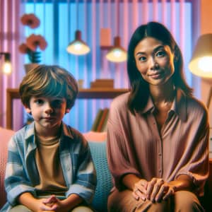 Cozy Office Studio Portrait: Child Psychologist Session