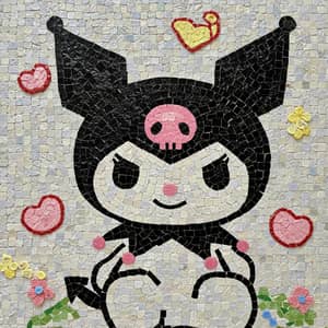 Vibrant Kuromi Mosaic Art Designs