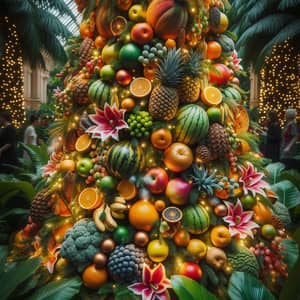 Exotic Fruits Decorated Christmas Tree