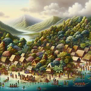 Papua New Guinea Island: Lush Forest & Melanesian People