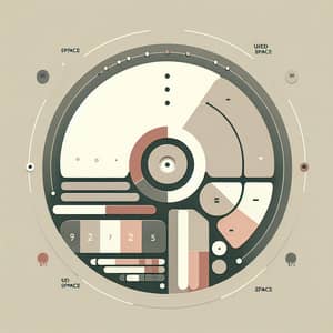 Minimalistic Disk Space Artwork: Clean & Geometrical Design