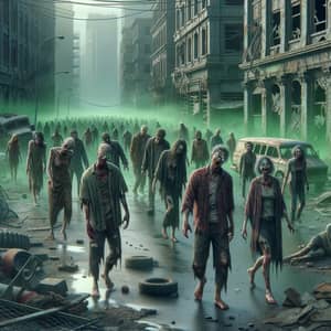 Chilling Zombie Apocalypse: Haunted City Street Scene