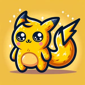 Adorable Yellow Electricity-Themed Creature