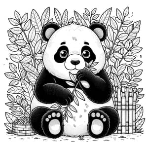 Detailed Panda Coloring Page for Kids | Fun and Creative Activity