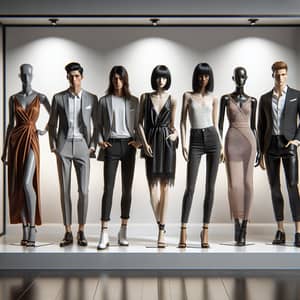 Diverse Mannequin Display: Gender & Style Variety | Brand Name