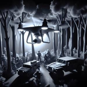 Night Vision FPV Drone Captures Dark Forest Secrets