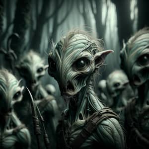 Maori Goblin-Like Creatures in Haunting Dark Fantasy Setting