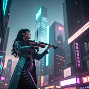 Cyberpunk Japanese Violinist | 44 Years Old Artistry