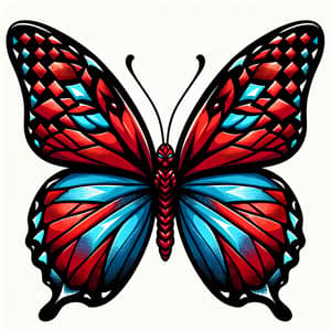 Vibrant Butterfly in Red and Black | Comic Character Inspired