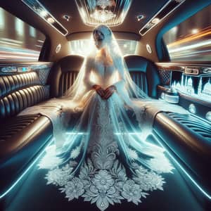 Luxurious Middle Eastern Bride in Limousine | Wedding Photo