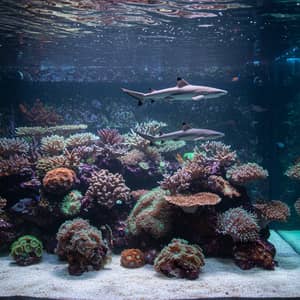 Stunning Saltwater Reef Tank with Sharks & Coral